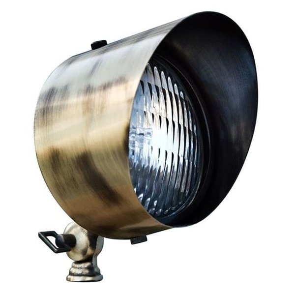 Dabmar Lighting Dabmar Lighting LV30-ABS Solid Brass Directional Flood Light with Hood; Antique Brass LV30-ABS